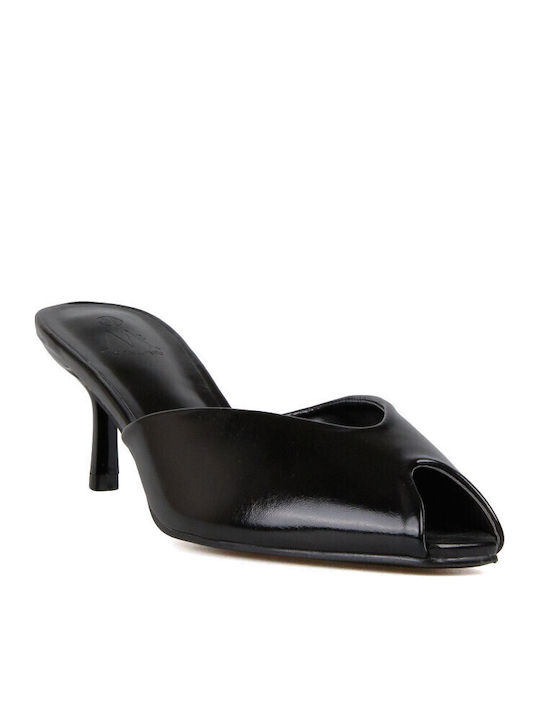 Silia D Mules With High Heel In Black Colour