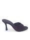 Suede Mules with High Heel in Brown Colour
