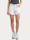 Damen-Shorts - Bermudas Hohe Taille Weiß