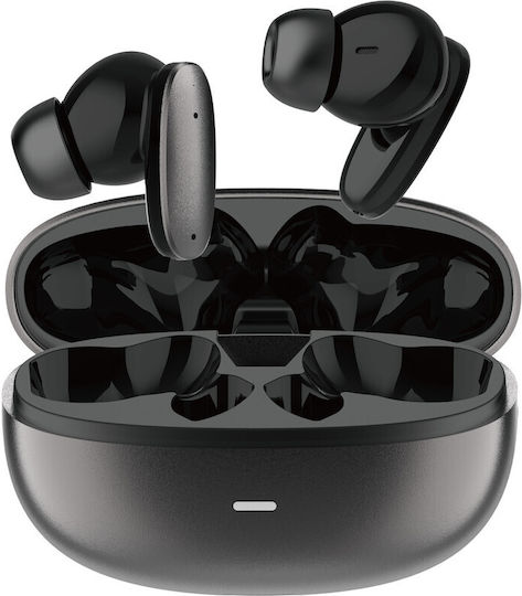 Tuqin QW24 In-ear Bluetooth Handsfree Ακουστικά με Θήκη Φόρτισης Μαύρα