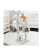 Bakaji Cat Scratching Post Gray 25x25x112cm