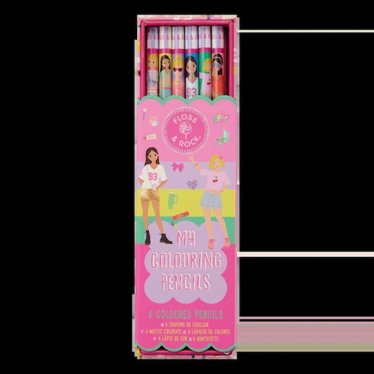 Floss & Rock Buntstifte Set 6 Farben Fashion Friends