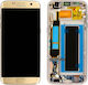 Samsung Екран със Сензорен Механизъм и Подрамка за Samsung Galaxy S7 Edge (Златист)