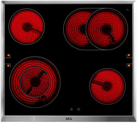 AEG HE604062XB Ceramic Cooktop With Frame Autonomous Inox 57.6x51.6cm