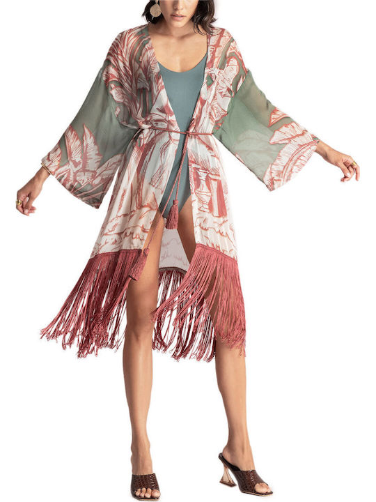 Moutaki Cardigan Pentru Femei Kimono Multicolor