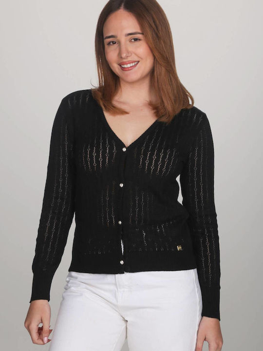 Women's Cardigan with Buttons Black