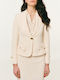 Forel Short Women's Waisted Blazer Ecru