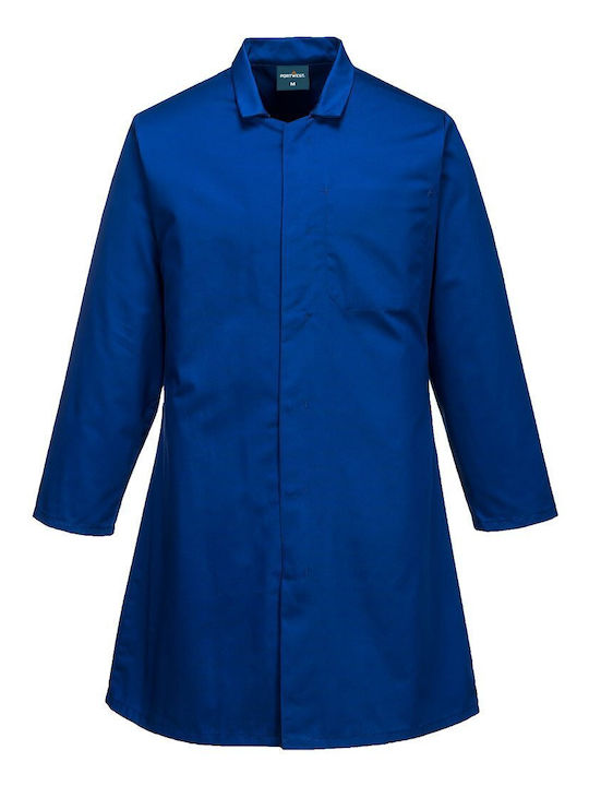 Men's Food Industry Apron 1 Pocket 60c Wash Size Xxl Royal Blue