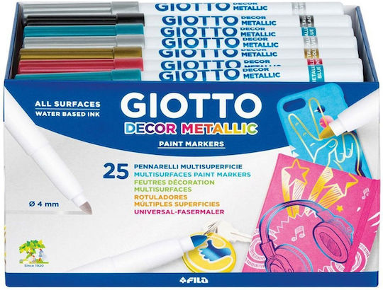 527666 Μαρκαδοροι Μεταλλικοι 25τεμ Decor Giotto