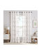 Miulee Set Perdele Fereastră Cu Capse Maro 140x245cm