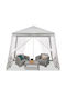 Gazebo Pliabil De Grădină Alb 3x3m