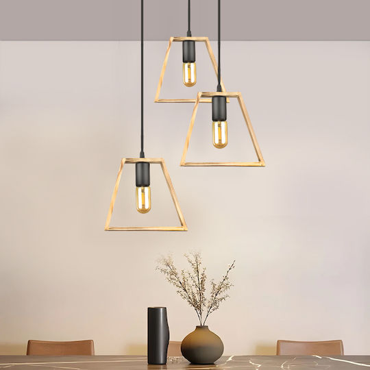 Megapap Tekli Pendant Ceiling Light with E27 Socket 40x30x90cm