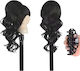 Ponytail Haarverlängerung Synthetisches Haar Kanekalon Hochwertige Clips Loose Lock Schwarz #1b Länge 50cm