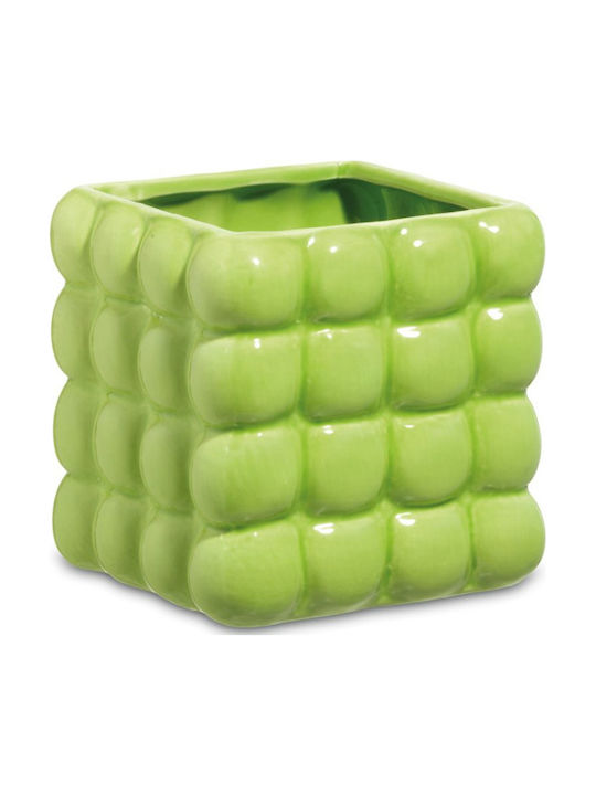 Likò Italia Ceramic Green Plant Pot 11.5x11.5x11.5cm
