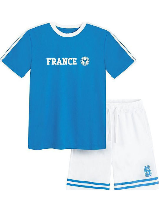 Kids Clothing Set with Shorts Summer 2 Pieces Blue
