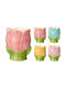 JK Home Decoration Flower Pot Flower Pot 9.5x11cm 4 Assorted 9.5x11cm