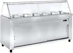 Niki Inox Heizungs-Buffet Lampe für Heizbuffets mit Leistung 4000W und Abmessungen 204x70x129cm Vitri na