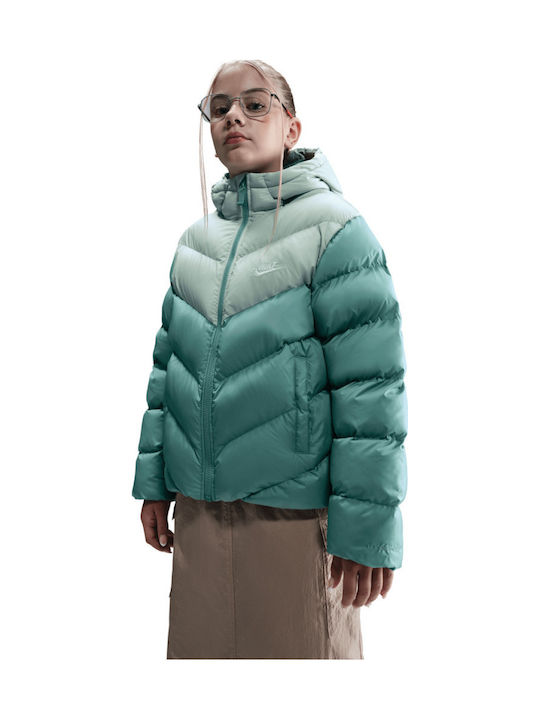 Nike Kids Sports Jacket Green Therma-fit