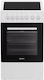 Indesit Aragaz 66l cu Plită Ceramică Lățime 60cm Alb