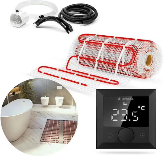 Kit Încălzire în Pardoseală Termofol 2.0 Mp 150w/mp Termostat Negru