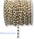Stainless Steel Kette Rosé Kristalle 4mm