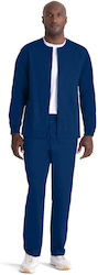 Barco Unisex Medical Pants And Blouse Set Navy Blue Made Of Cotton And Polyester