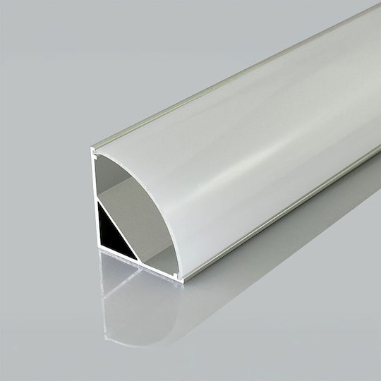 LED-Aluminiumprofil Ecke Led-Streifen Opal Abdeckung 2m V-tac 30x30mm 24302vt
