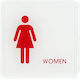 Toilet Πινακίδα Σήμανσης Plexiglass Wc Γυναίκες