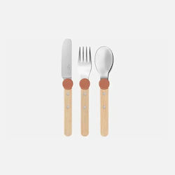 Σετ Κουτάλι Μαχαίρι Πιρούνι Le Petit Gourmet Coral Opinel