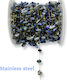 Steel Chain Filigree Blue 5-6mm