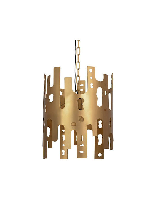 Fylliana Ceiling Light Gold with Crystals for E27 Socket 38x50cm