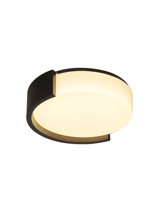 V-TAC Smart Ceiling Light 45cm Black with Integrated LED and Remote Control