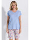 Jeannette Lingerie Summer Women's Pyjama Set Cotton Lavender
