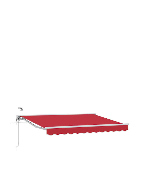 vidaXL Cort Terasă Roșie 3x2.5m
