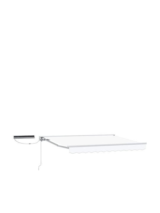 vidaXL Tentă De Verandă Albă 3x2.5m