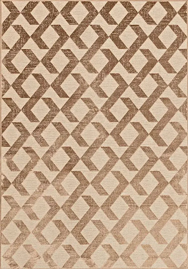 Newplan Lux 2955/74 Rechteckiger Brauner Wohnzimmer Teppich 133x190cm