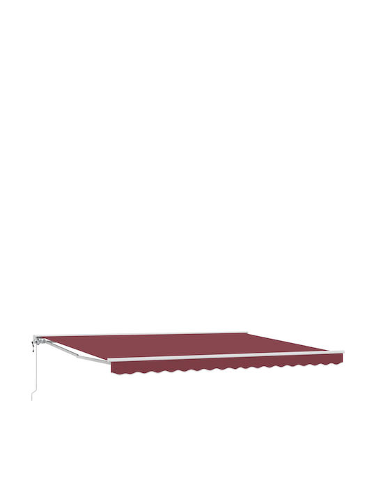 vidaXL Markise Terrasse Burgundisch 4x3m