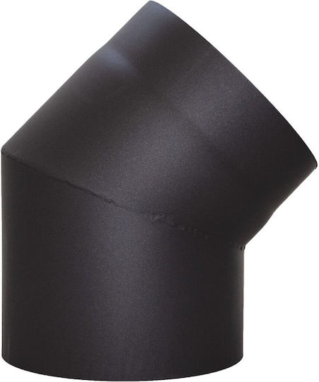 Chimney Pipe Corner 45° Fixed Black Steel ø250mm Parkanex