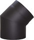 Chimney Pipe Corner 45° Fixed Black Steel ø200mm Parkanex