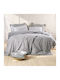 Rythmos Trisha Bettlaken Set Einzel 160x260cm Grau (3 Stück)