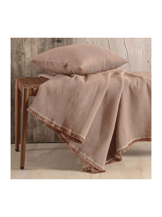 Rythmos Elysse Decken & Couchdecken Dreisitzer-Sofa Wurf Zwei Seiten Jacquard 180x280cm Kaffee