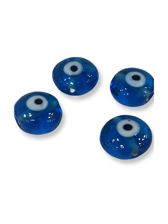 Tabletop New Year's Lucky Charm Light Blue Burner Made of Glass 1.8cm 6 Pieces