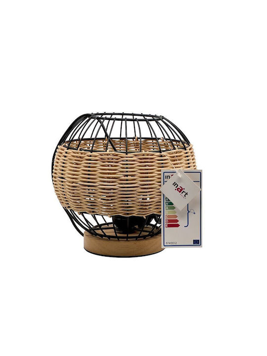 Inart Straw-Made Tabletop Lamp 3-15-733-0001 22x22