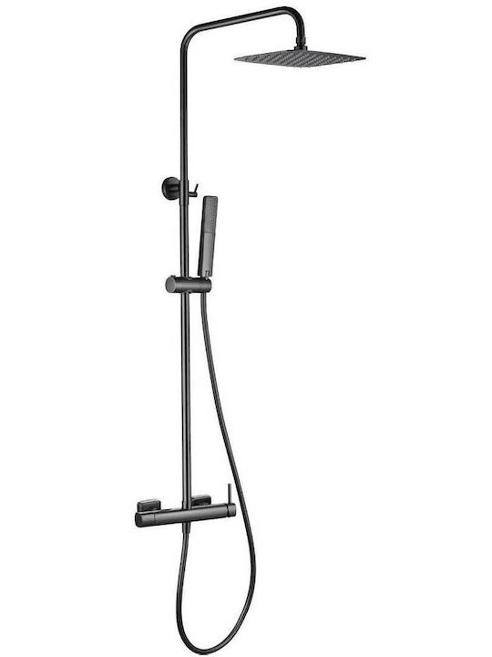 Imex Shower Column with Bathtub Mixer Black