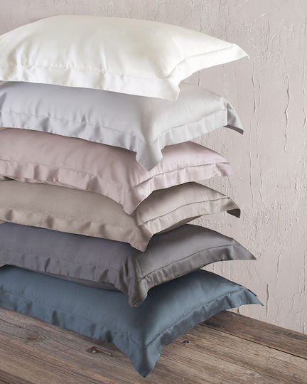 Rythmos Glacier Set Fete de Pernă Oxford Gri Maro 50x70cm