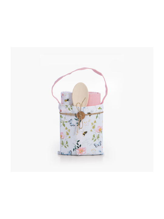 Nef-Nef Homeware Blooming Tea Towel in White Co...