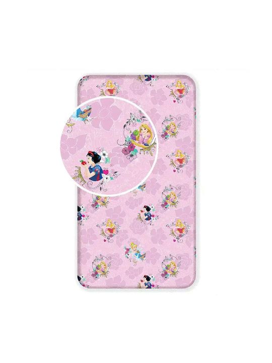 Borea Single Sheet with Elastic Band Cotton Pink 90x200cm
