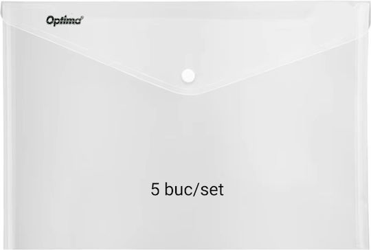 Optima Plastic Product Pp Folder Document Protection A3 Landscape Staple Closure 5/set Optima Transparent