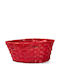 Decorative Bamboo Basket Red 26x20x10cm