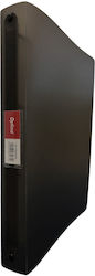 Optima Plastic Product 4-ring Binder D16mm Flexible Pp Covers Optima Flex Transparent Black